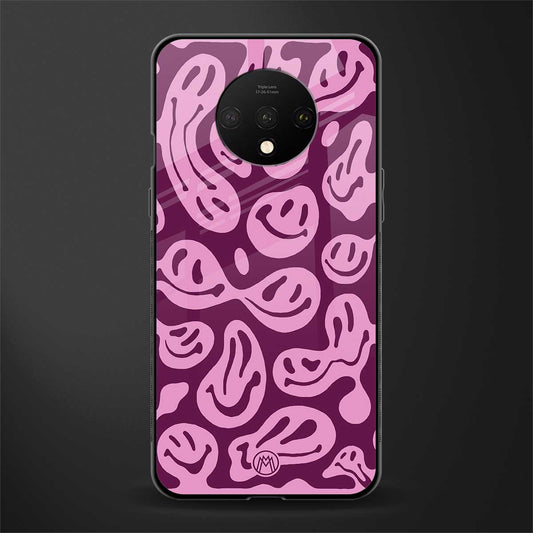 acid smiles grape edition glass case for oneplus 7t image