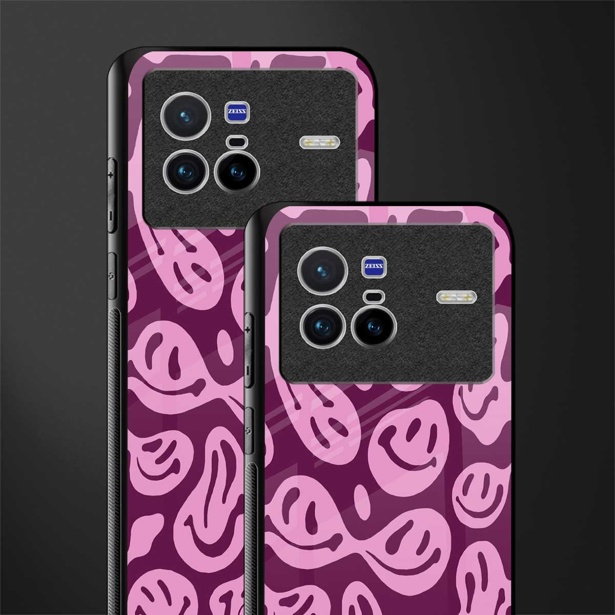 acid smiles grape edition glass case for vivo x80 image-2