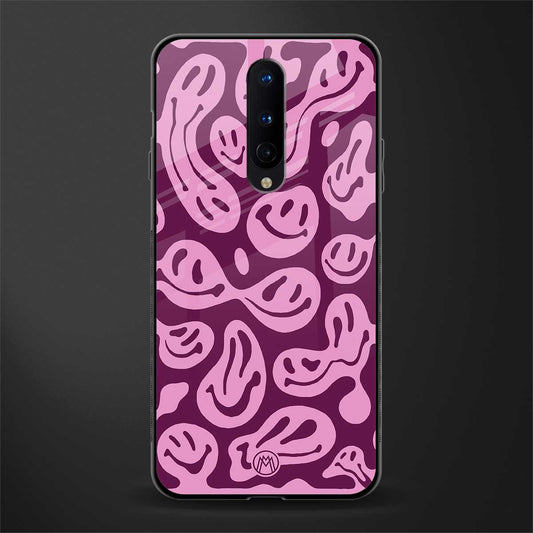 acid smiles grape edition glass case for oneplus 8 image