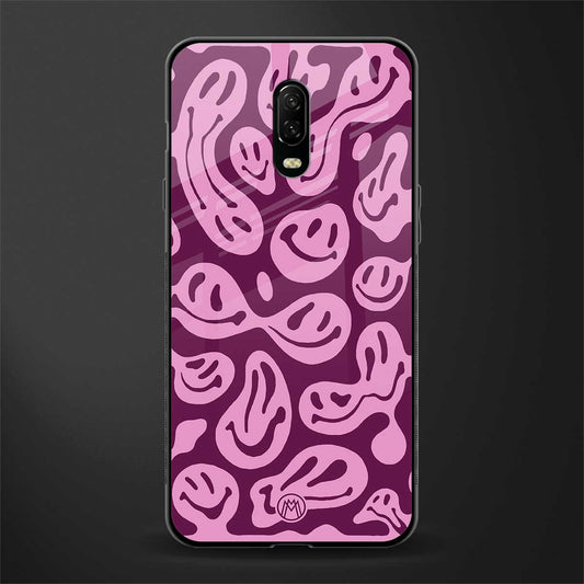 acid smiles grape edition glass case for oneplus 6t image