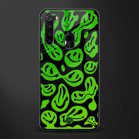 acid smiles neon green glass case for redmi note 8 image