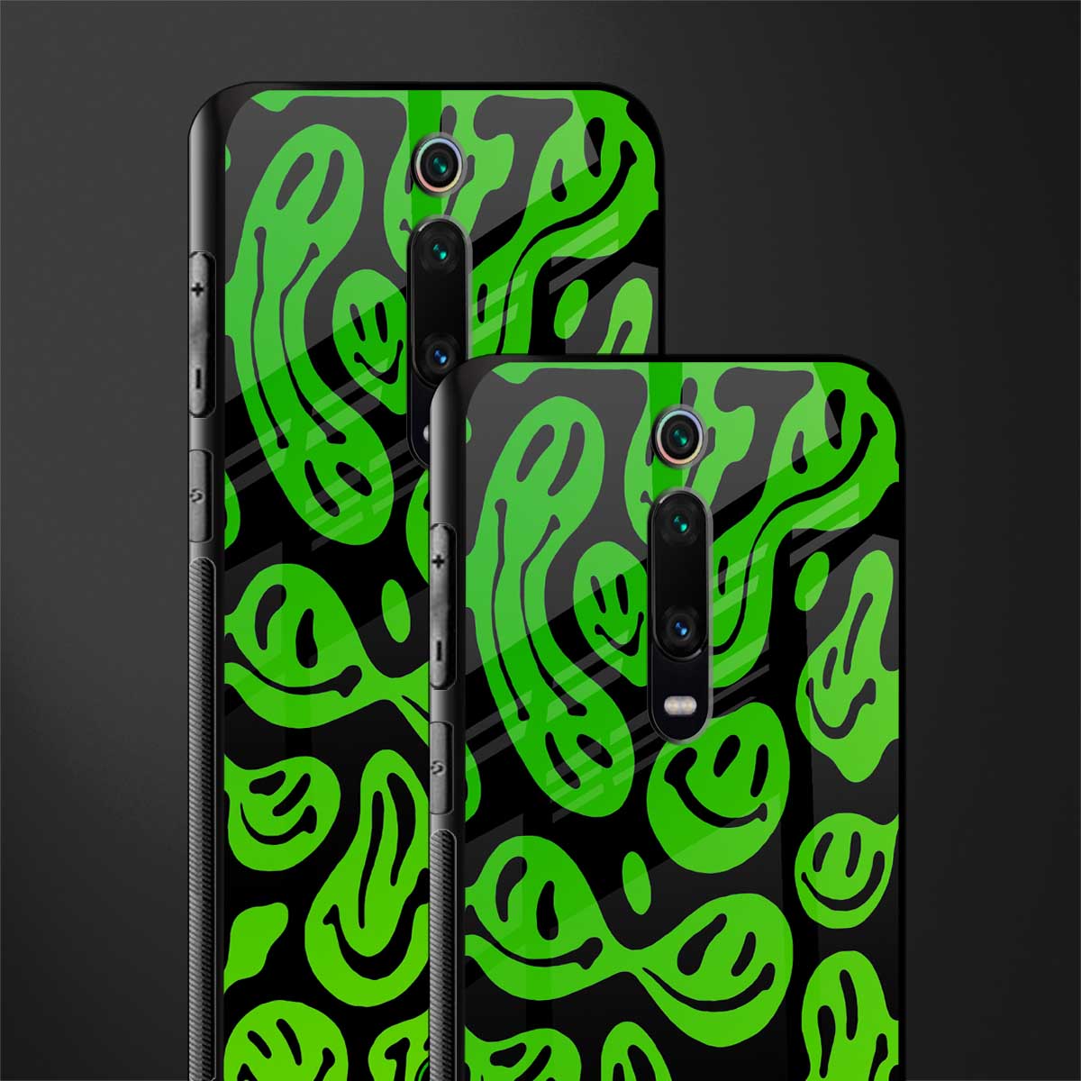 acid smiles neon green glass case for redmi k20 pro image-2