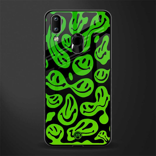 acid smiles neon green glass case for vivo y91 image