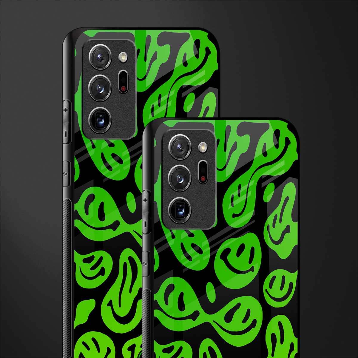 acid smiles neon green glass case for samsung galaxy note 20 ultra 5g image-2