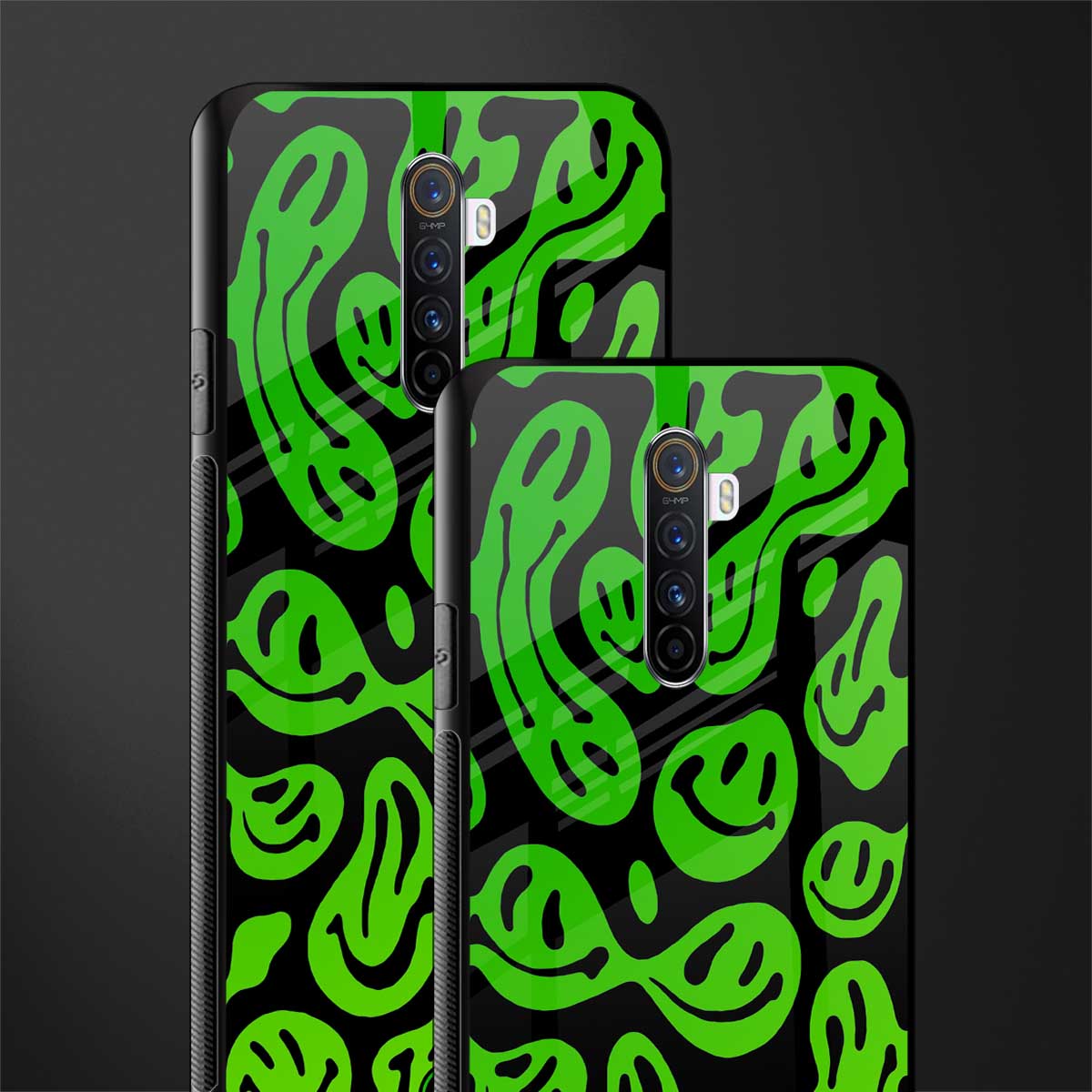 acid smiles neon green glass case for realme x2 pro image-2