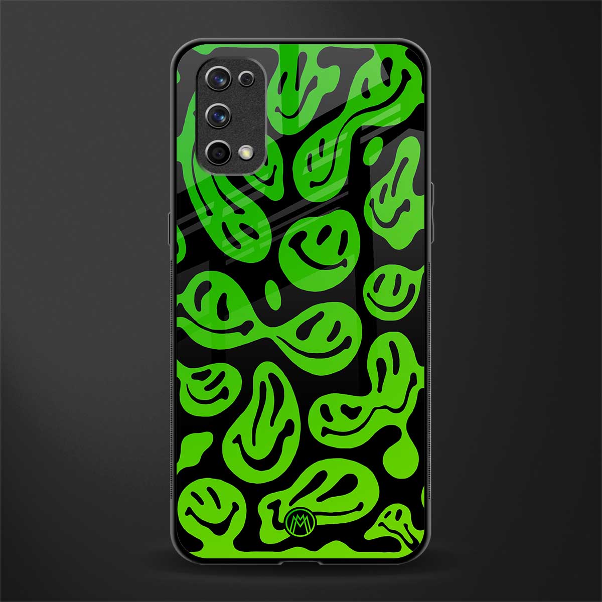 Acid Smiles Neon Green Phone Cover for Realme Pro Glass Case