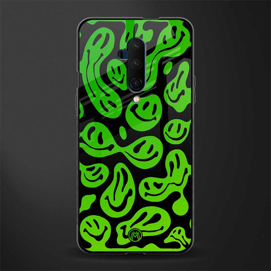 acid smiles neon green glass case for oneplus 7t pro image