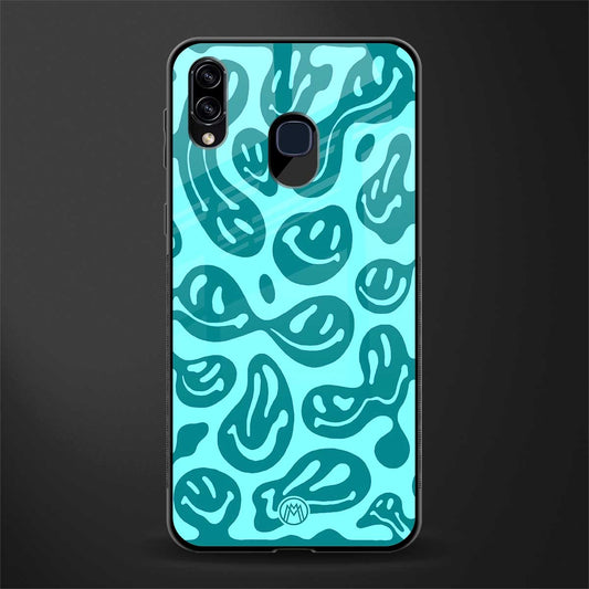 acid smiles turquoise edition glass case for samsung galaxy a20 image
