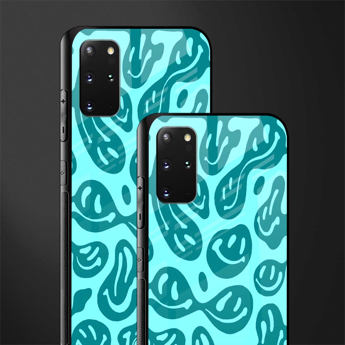acid smiles turquoise edition glass case for samsung galaxy s20 plus image-2