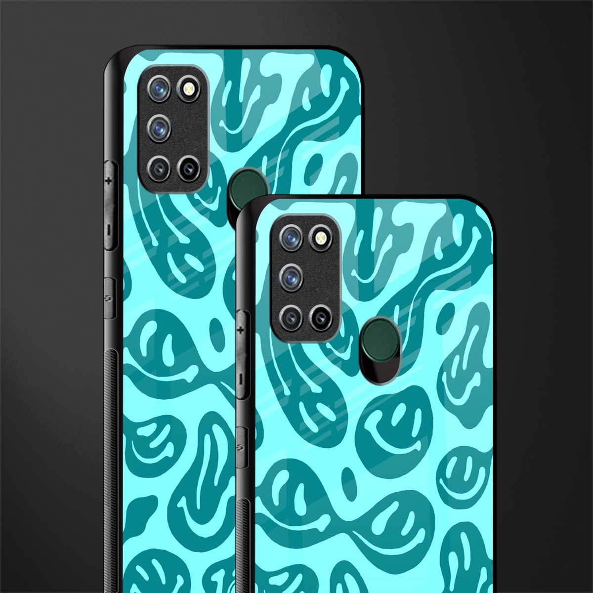 acid smiles turquoise edition glass case for realme 7i image-2