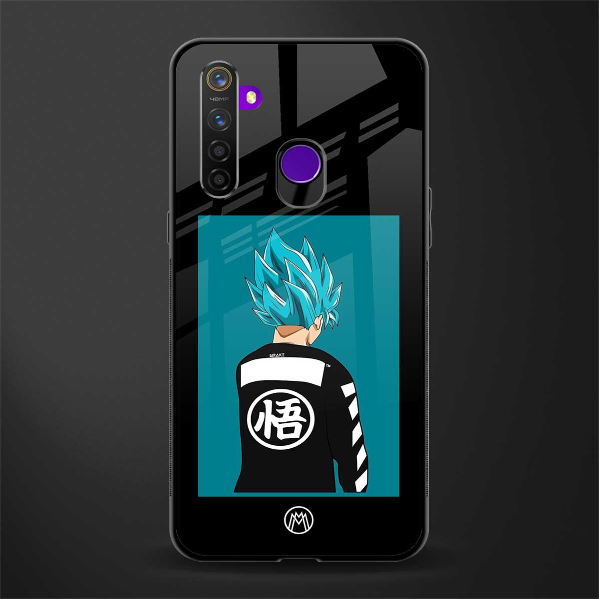 aesthetic goku glass case for realme 5s image