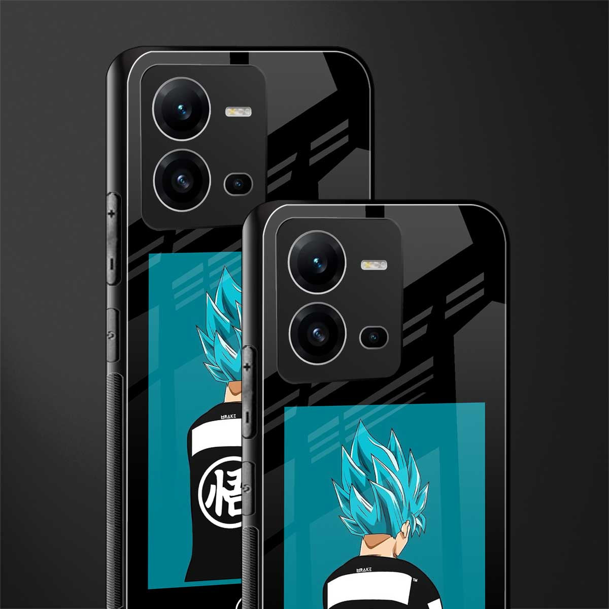 aesthetic goku back phone cover | glass case for vivo v25-5g