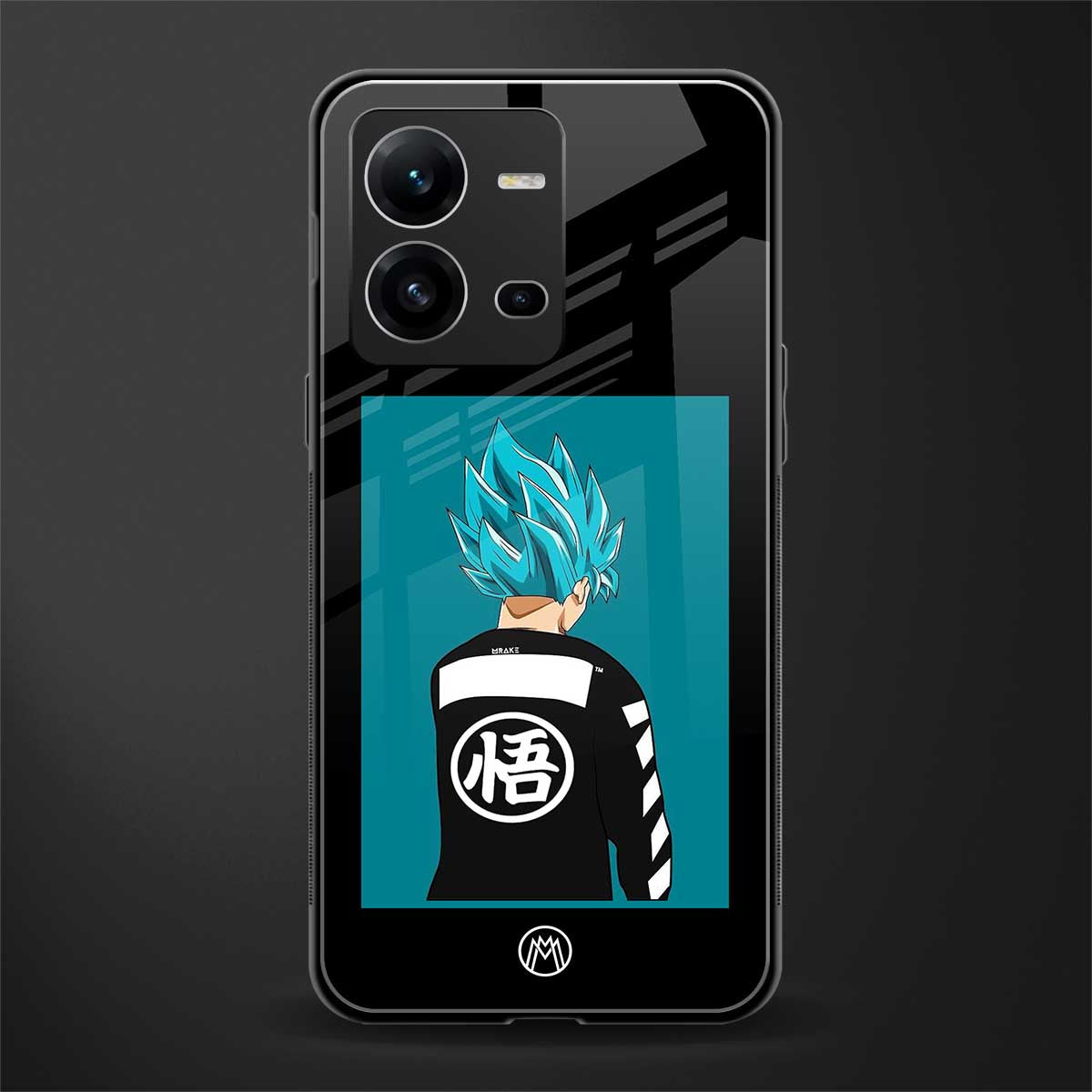 aesthetic goku back phone cover | glass case for vivo v25-5g