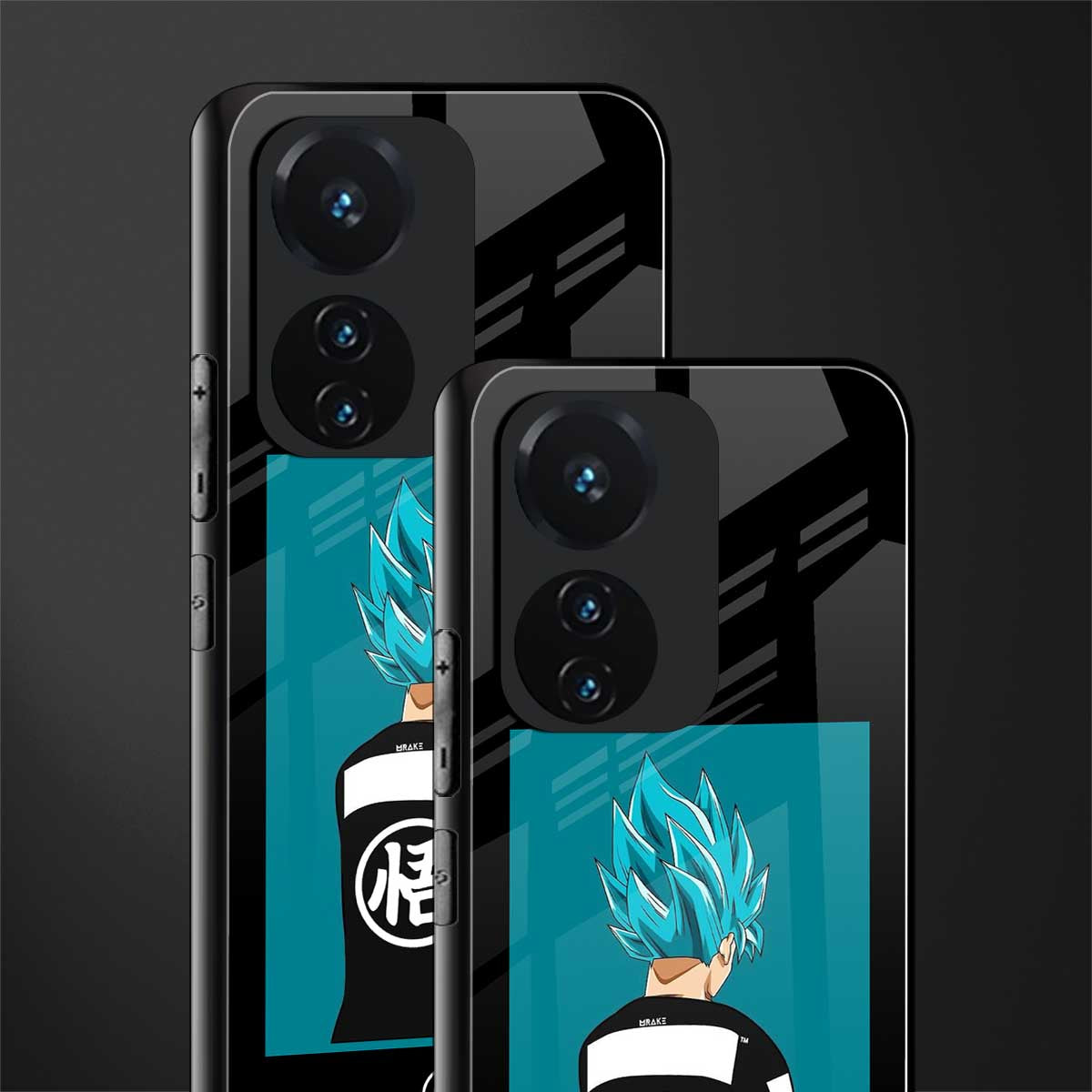aesthetic goku back phone cover | glass case for vivo t1 44w 4g