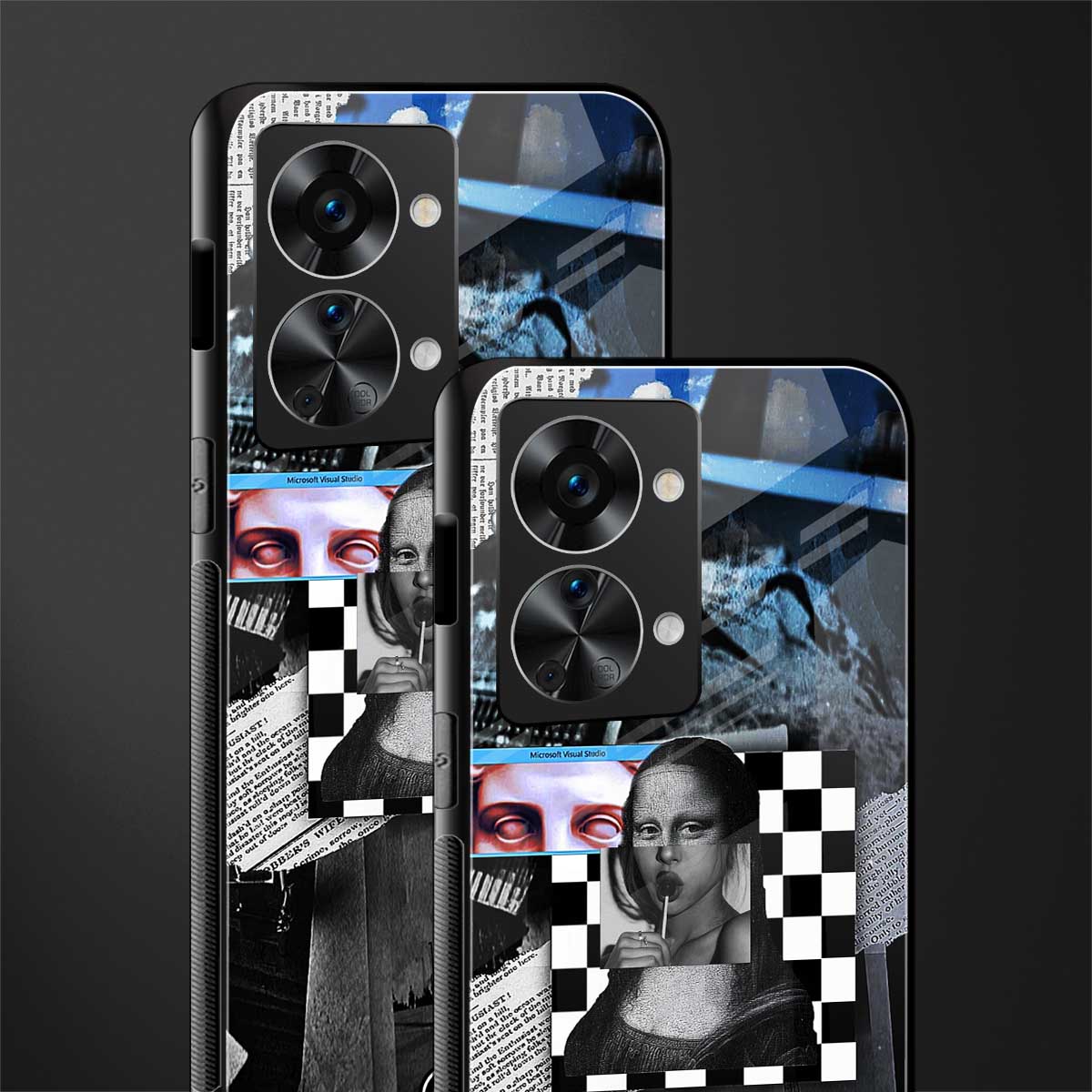 aesthetic mona lisa art glass case for phone case | glass case for oneplus nord 2t 5g