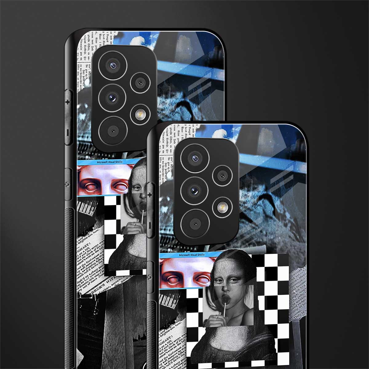aesthetic mona lisa art back phone cover | glass case for samsung galaxy a53 5g