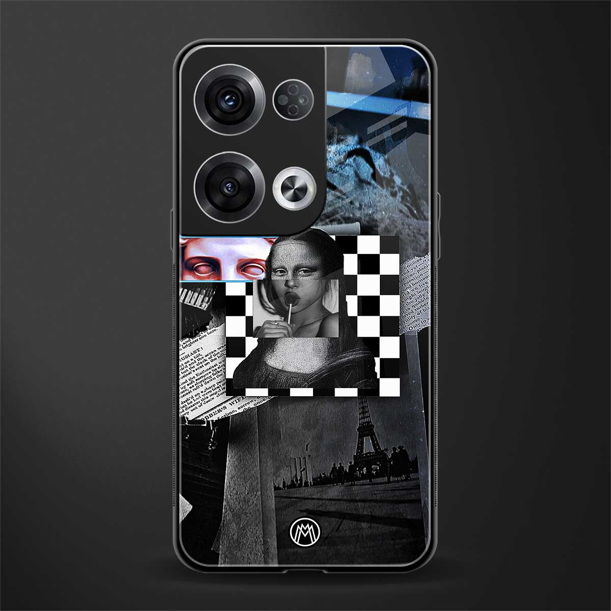 aesthetic mona lisa art back phone cover | glass case for oppo reno 8 pro
