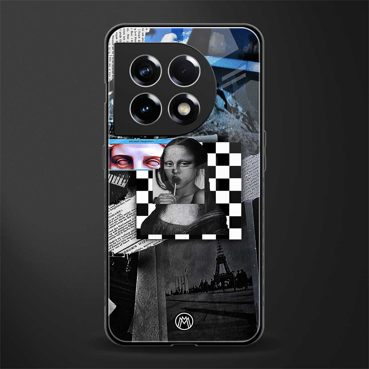 aesthetic mona lisa art back phone cover | glass case for oneplus 11