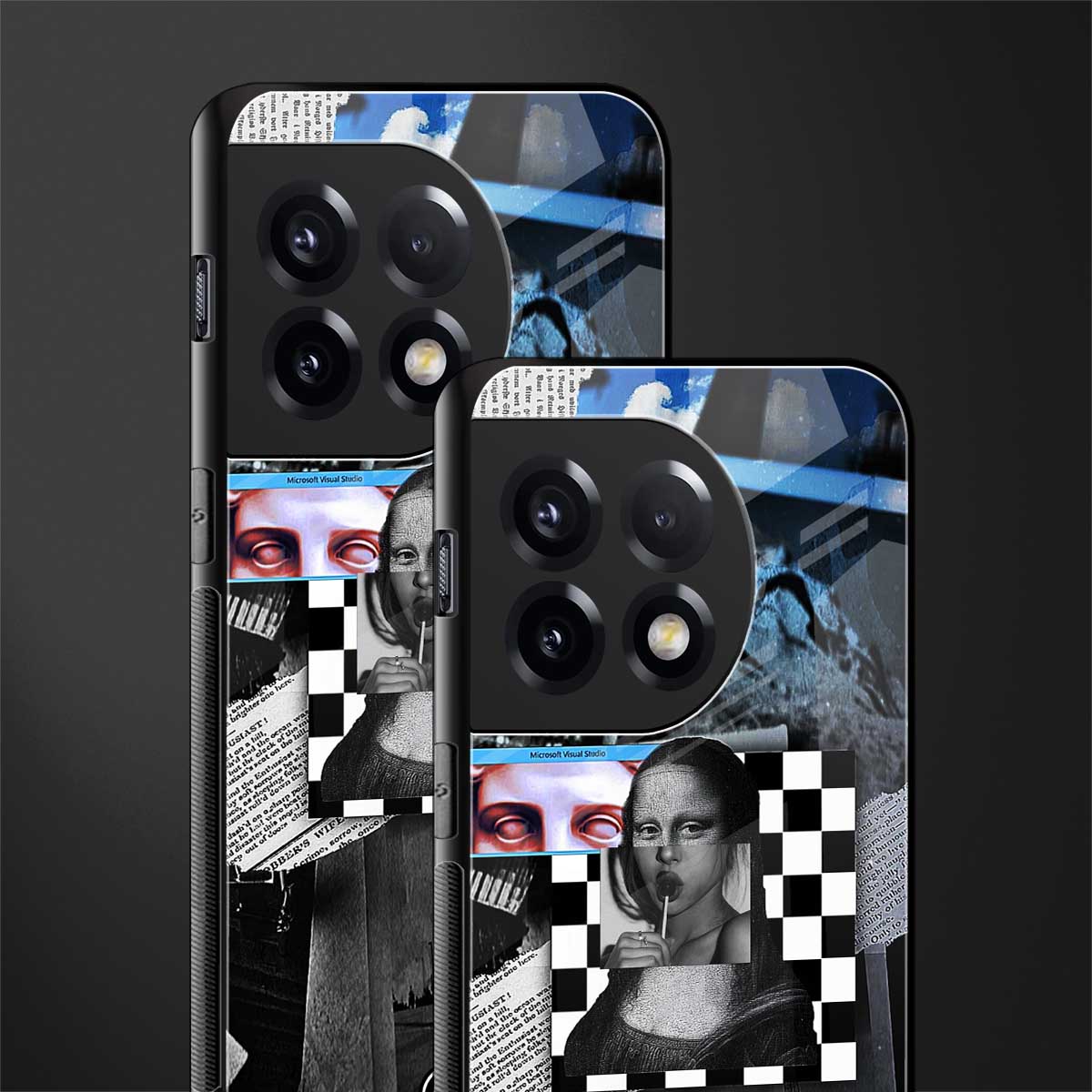 aesthetic mona lisa art back phone cover | glass case for oneplus 11r
