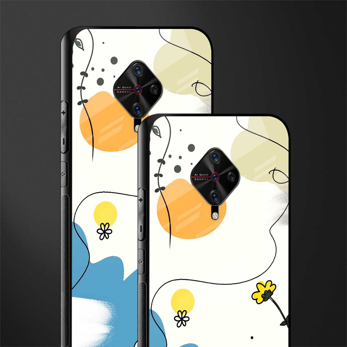 aesthetic pastel forest glass case for vivo s1 pro image-2