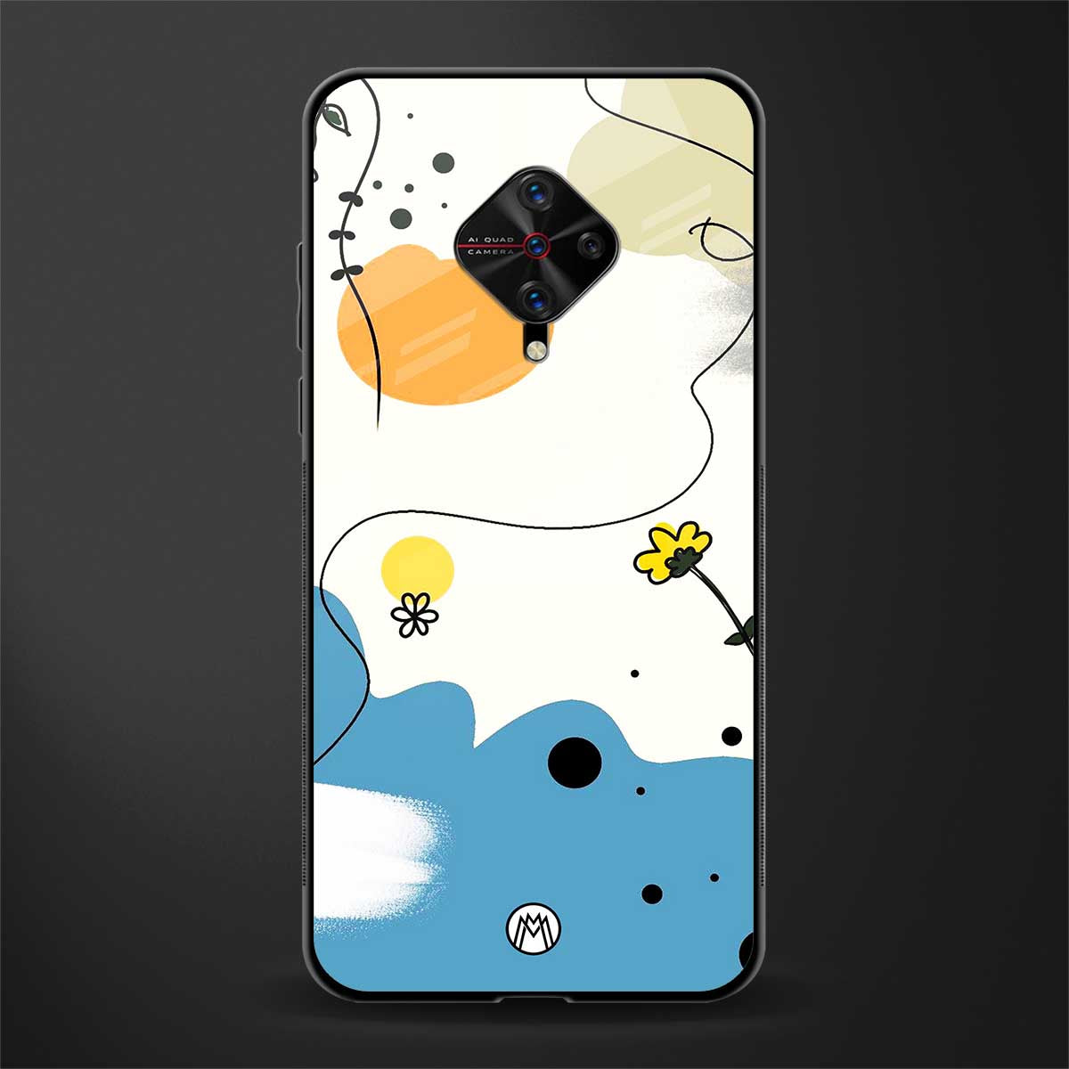 aesthetic pastel forest glass case for vivo s1 pro image