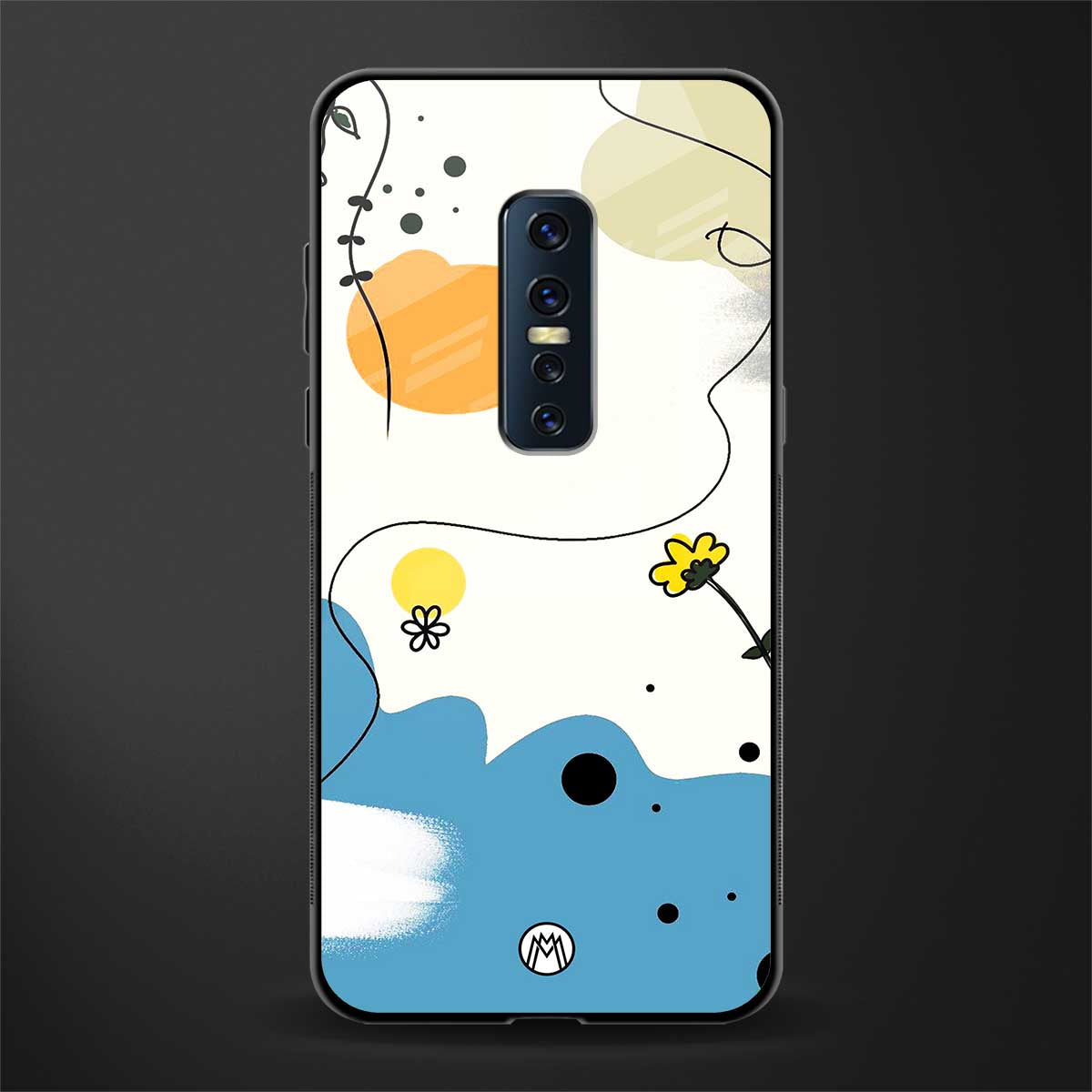 aesthetic pastel forest glass case for vivo v17 pro image