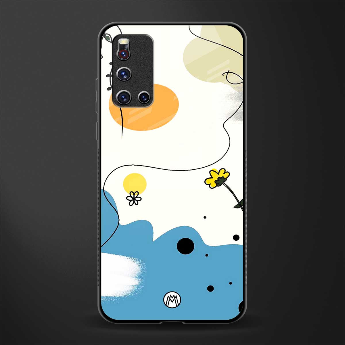 aesthetic pastel forest glass case for vivo v19 image