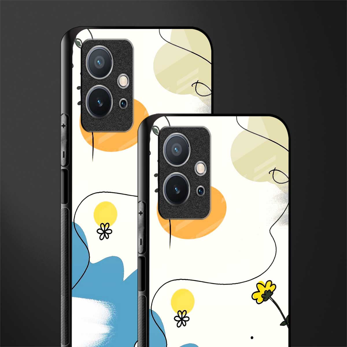 aesthetic pastel forest glass case for vivo y75 5g image-2