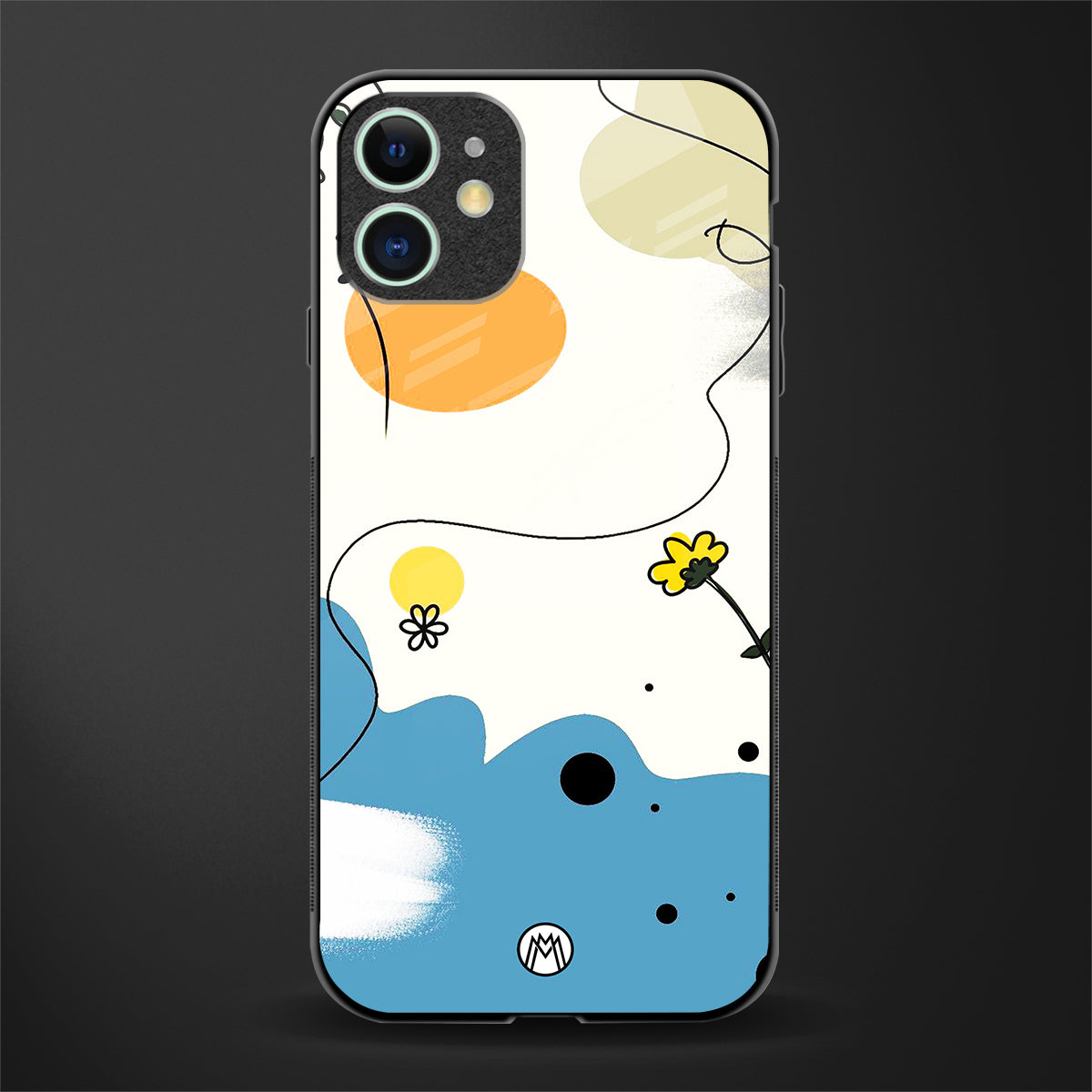 aesthetic pastel forest glass case for iphone 11 image