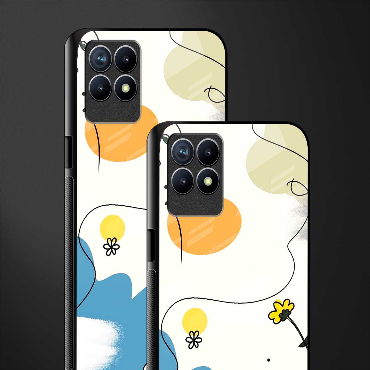 aesthetic pastel forest glass case for realme 8i image-2