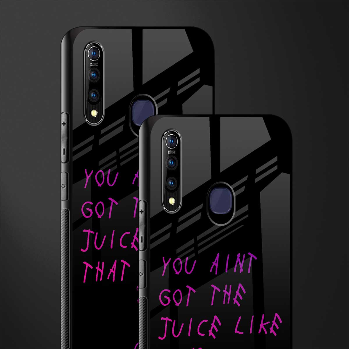 ain't got the juice black edition glass case for vivo z1 pro image-2