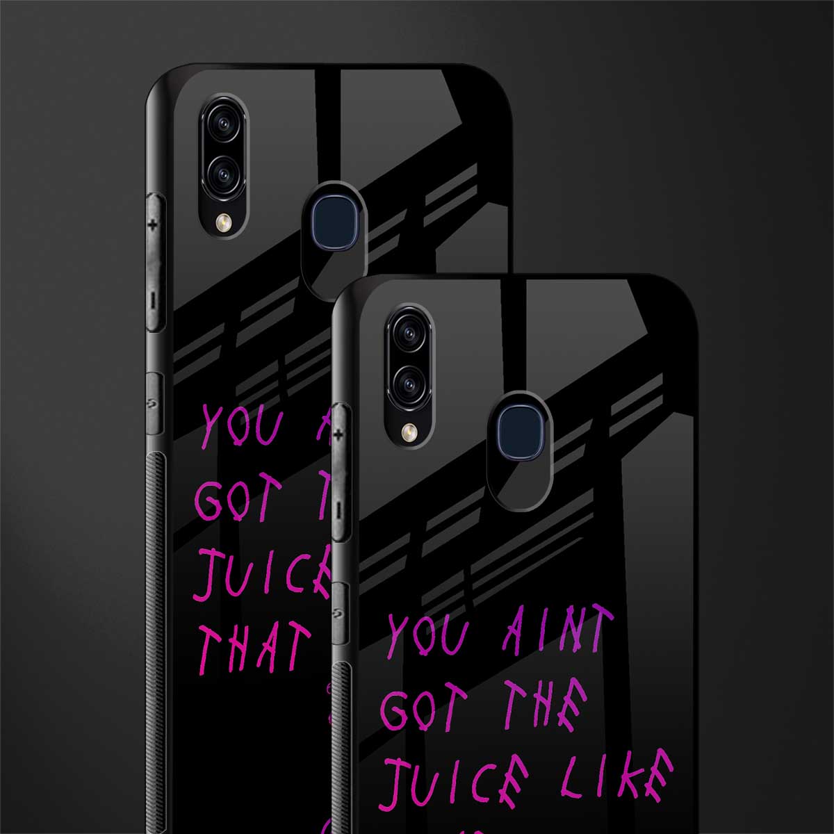 ain't got the juice black edition glass case for samsung galaxy a20 image-2