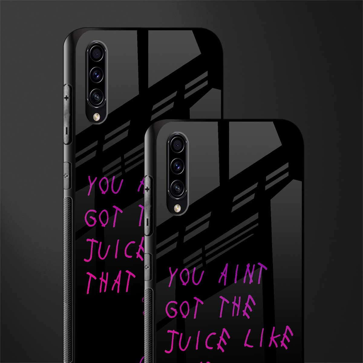 ain't got the juice black edition glass case for samsung galaxy a70 image-2