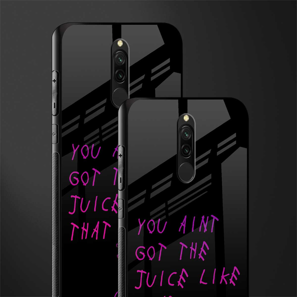 ain't got the juice black edition glass case for redmi 8 image-2