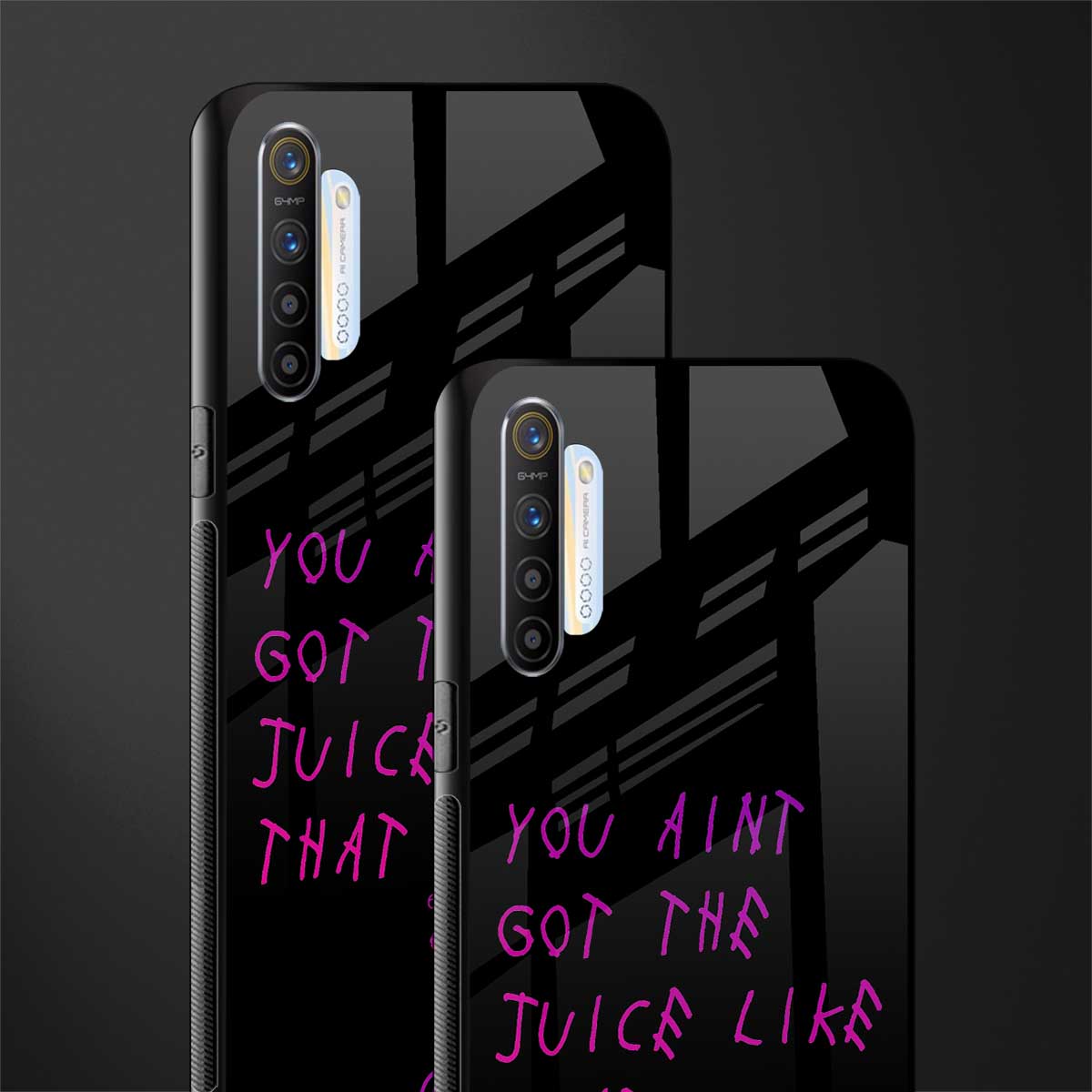 ain't got the juice black edition glass case for realme x2 image-2