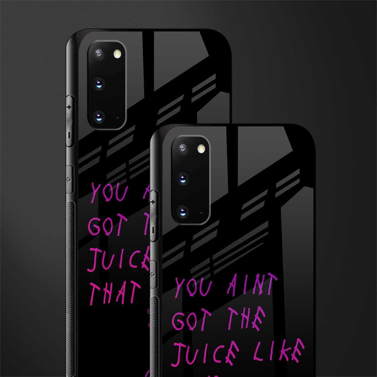 ain't got the juice black edition glass case for samsung galaxy s20 image-2