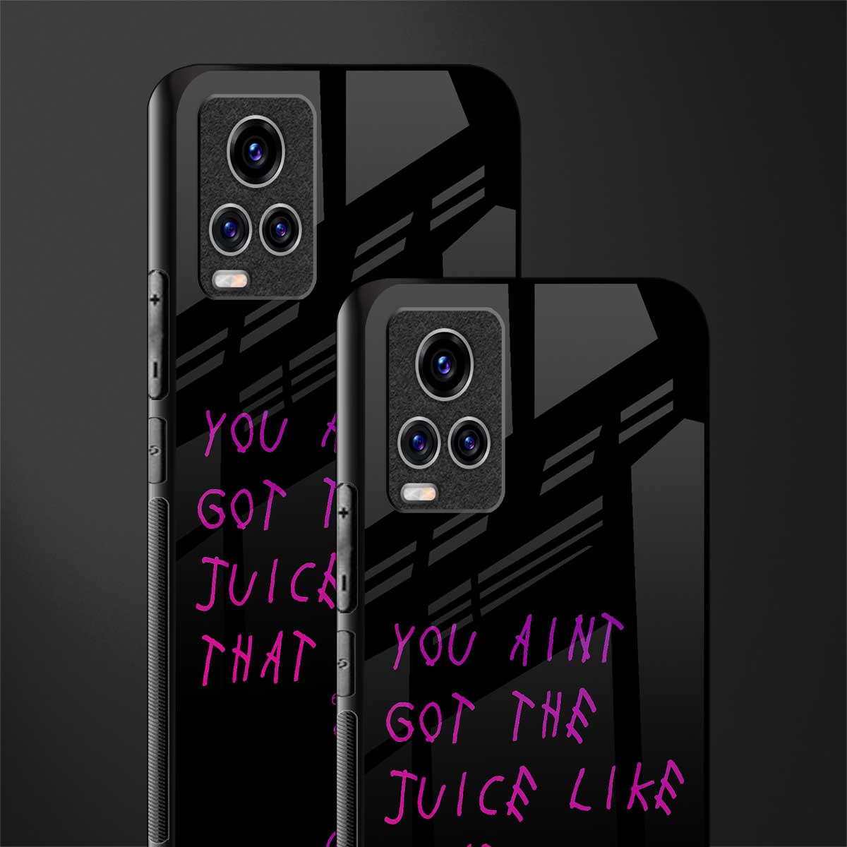 ain't got the juice black edition glass case for vivo v20 pro image-2