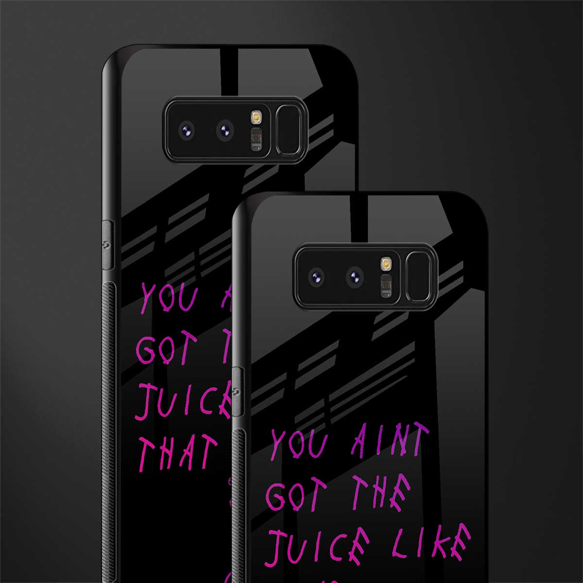 ain't got the juice black edition glass case for samsung galaxy note 8 image-2