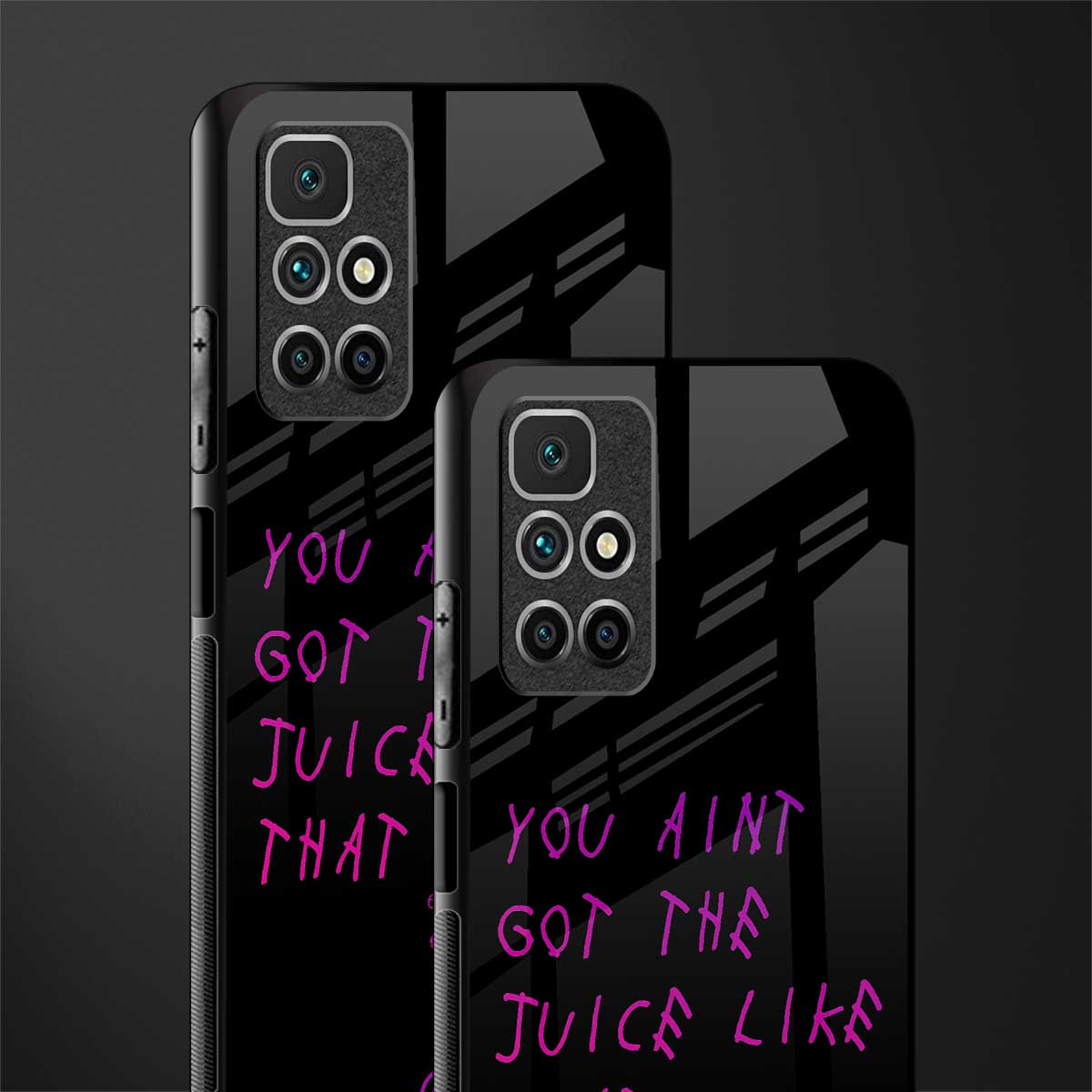 ain't got the juice black edition glass case for redmi 10 prime image-2