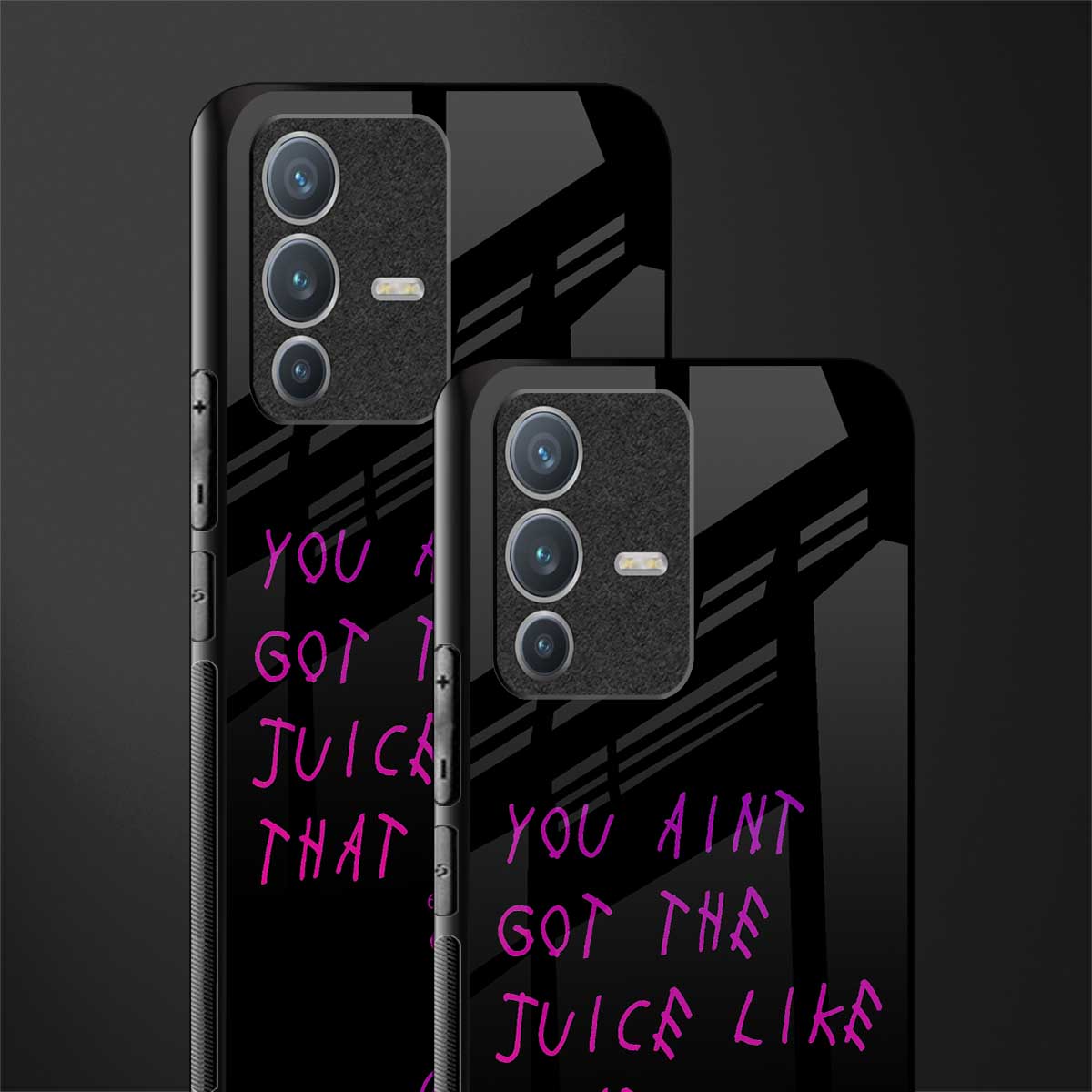 ain't got the juice black edition glass case for vivo v23 pro 5g image-2