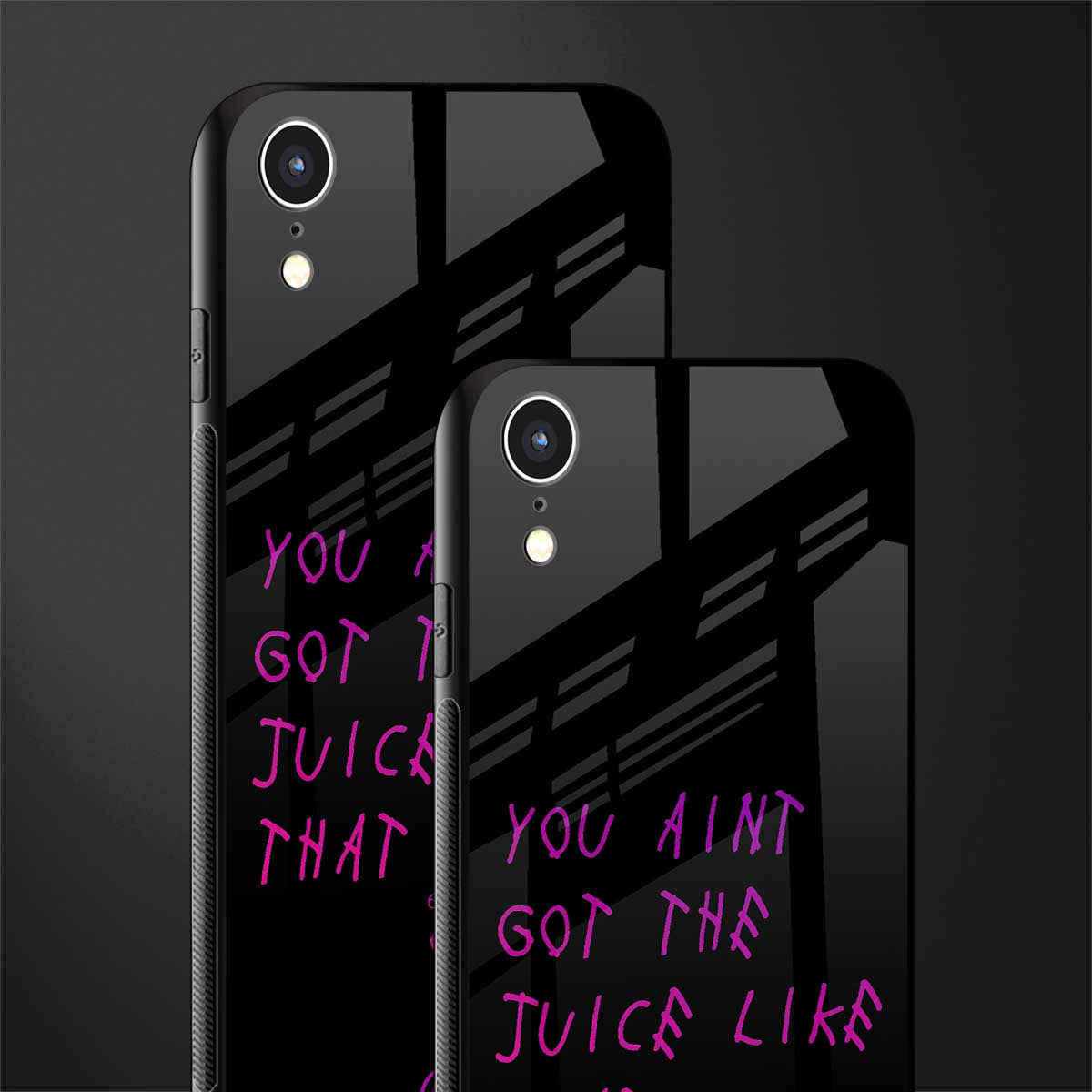ain't got the juice black edition glass case for iphone xr image-2