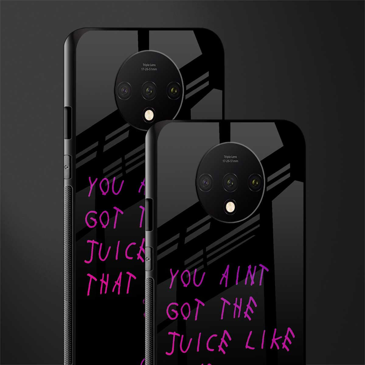 ain't got the juice black edition glass case for oneplus 7t image-2