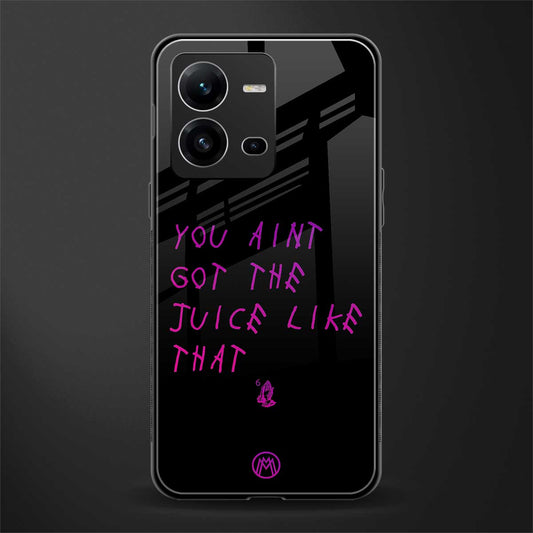 ain't got the juice black edition back phone cover | glass case for vivo v25-5g