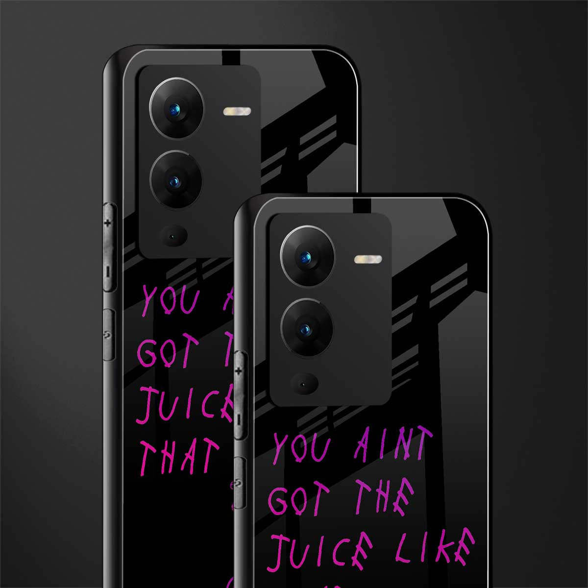 ain't got the juice black edition back phone cover | glass case for vivo v25 pro 5g