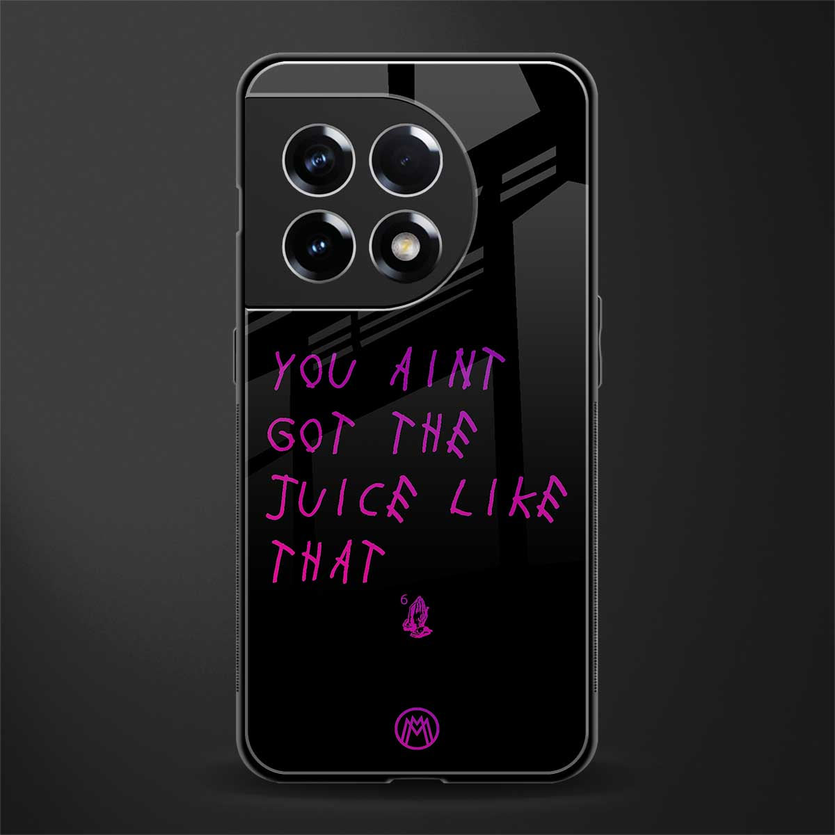 ain't got the juice black edition back phone cover | glass case for oneplus 11r