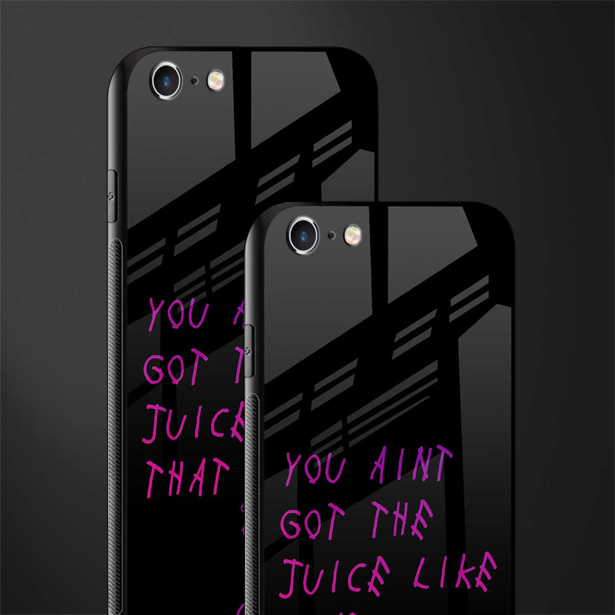 ain't got the juice black edition glass case for iphone 6 image-2