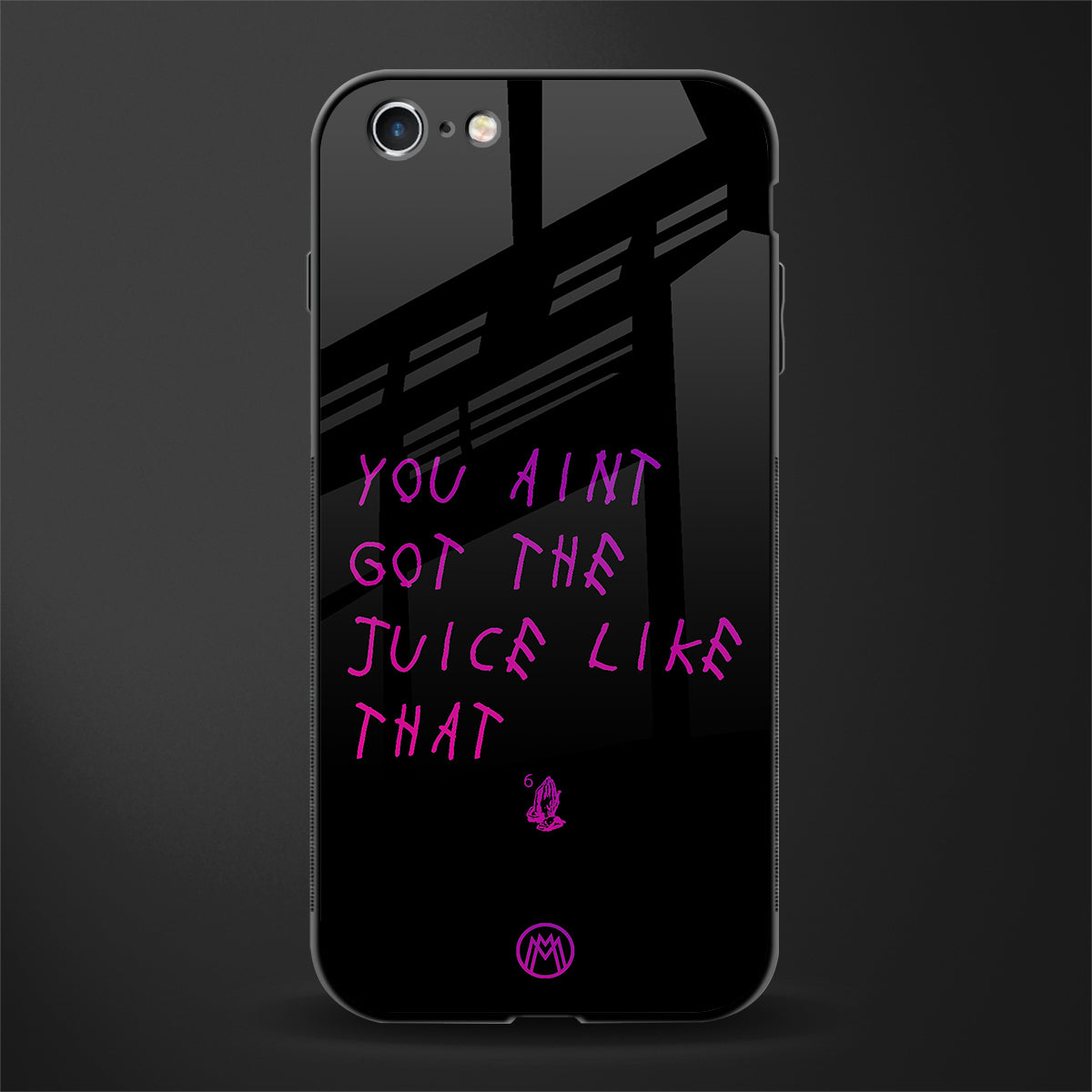 ain't got the juice black edition glass case for iphone 6 image