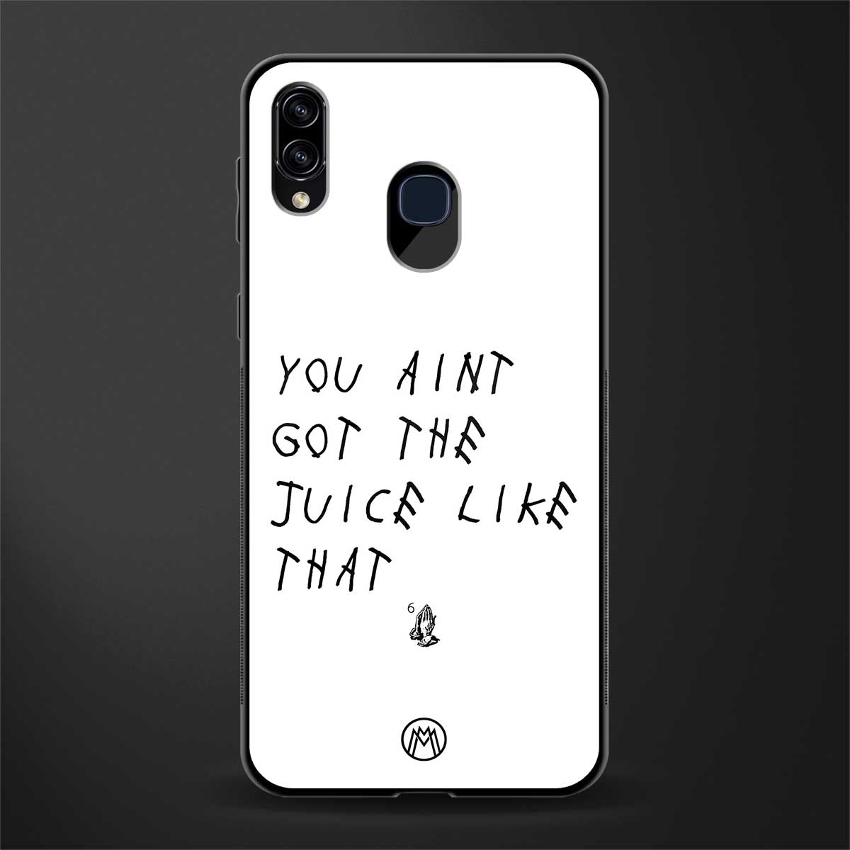 ain't got the juice white edition glass case for samsung galaxy a20 image
