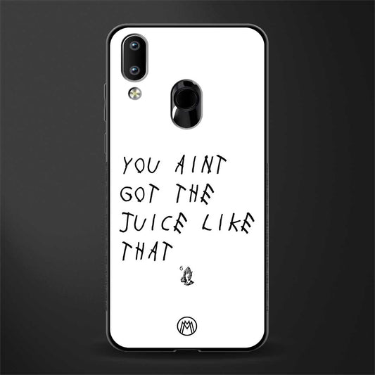 ain't got the juice white edition glass case for vivo y91 image