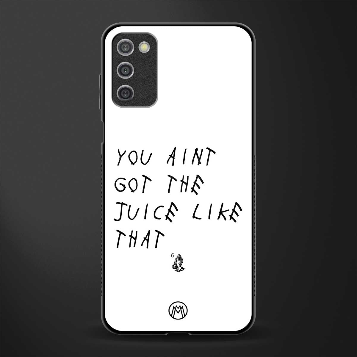 ain't got the juice white edition glass case for samsung galaxy a03s image